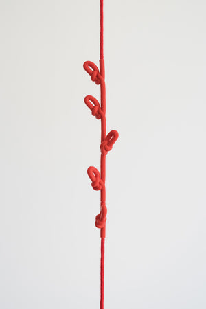 KNOTTED COAT RACK - SCARLET RED
