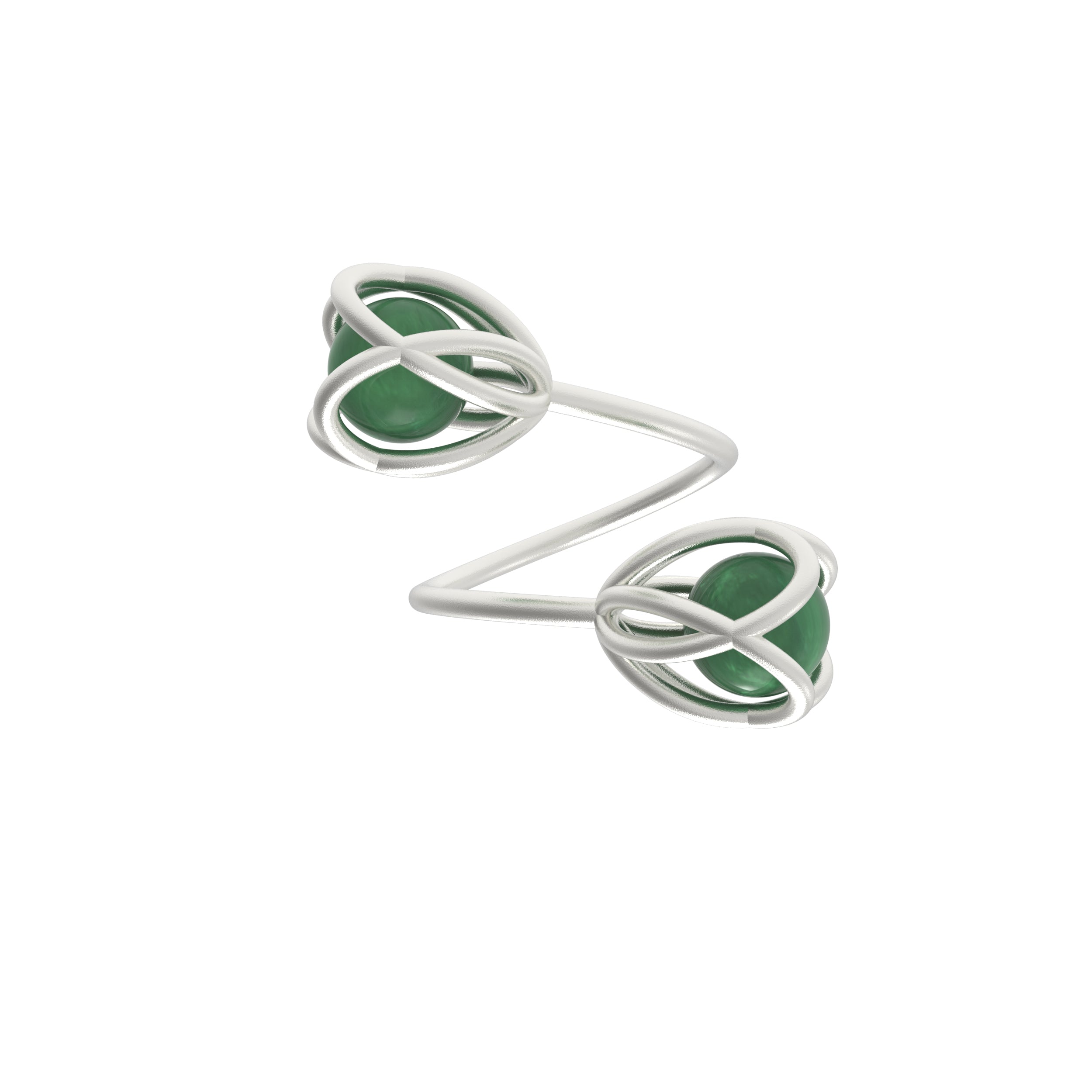 Flora Double Ring - Green Aventurine