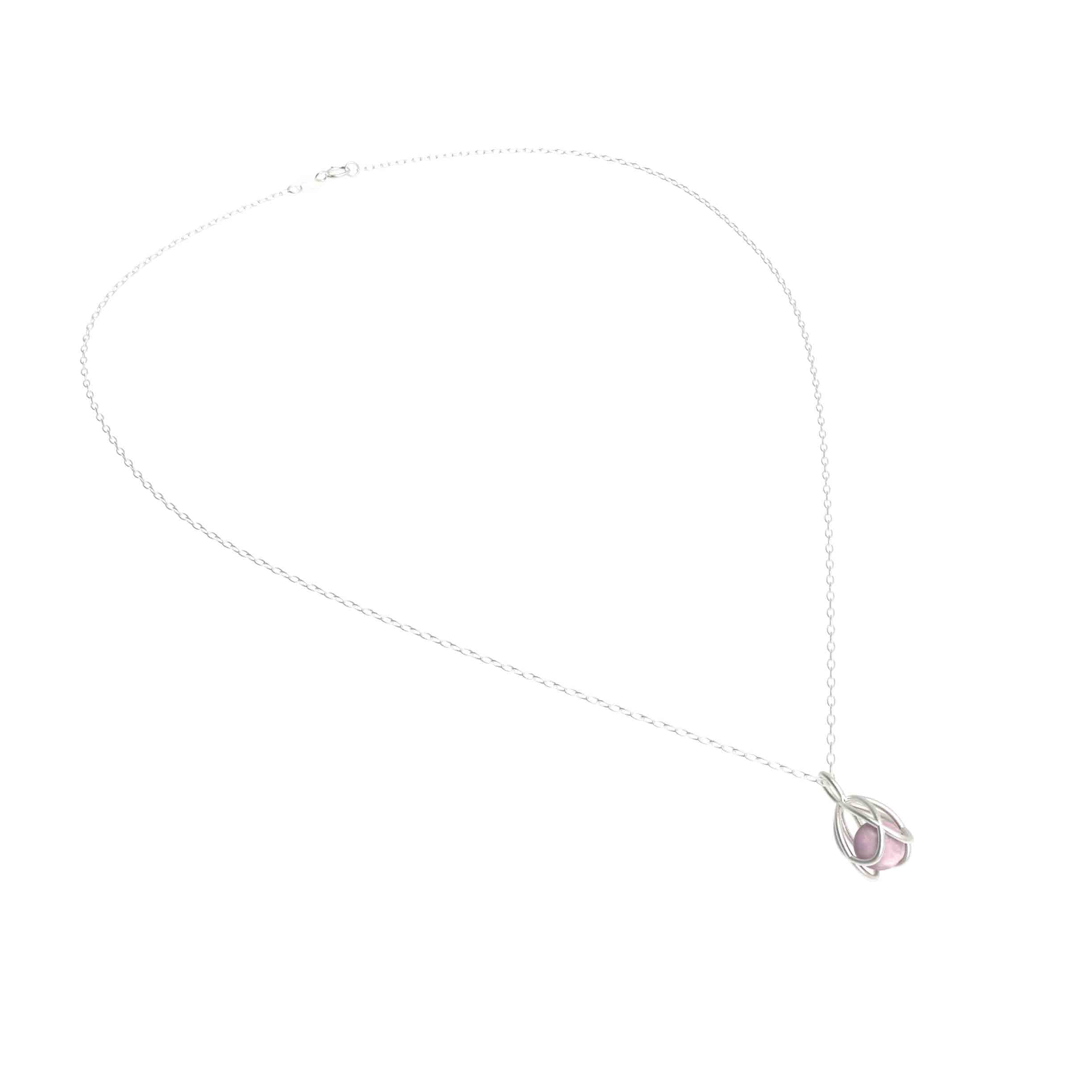 Flora Pendant - Rose Quartz
