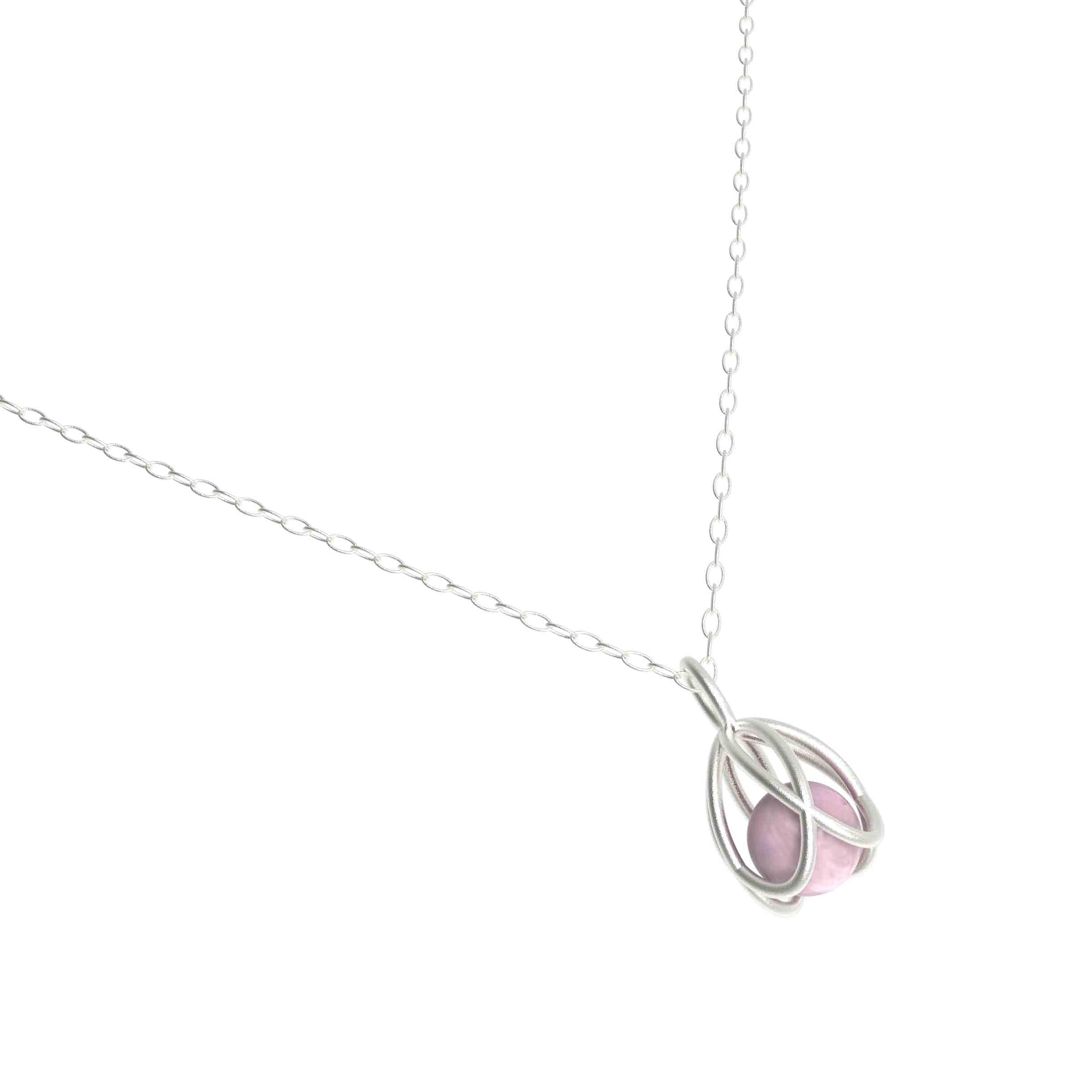 Flora Pendant - Rose Quartz