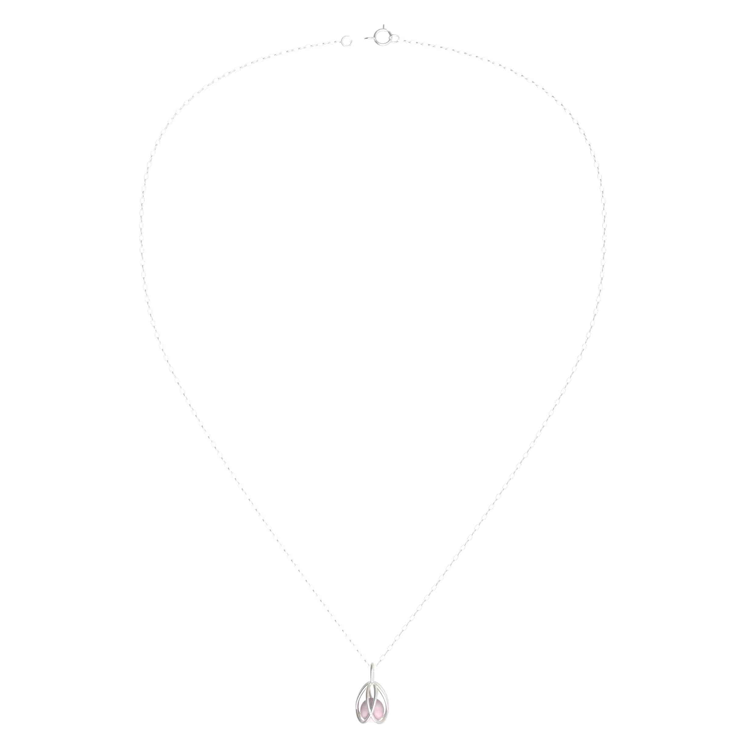 Flora Pendant - Rose Quartz
