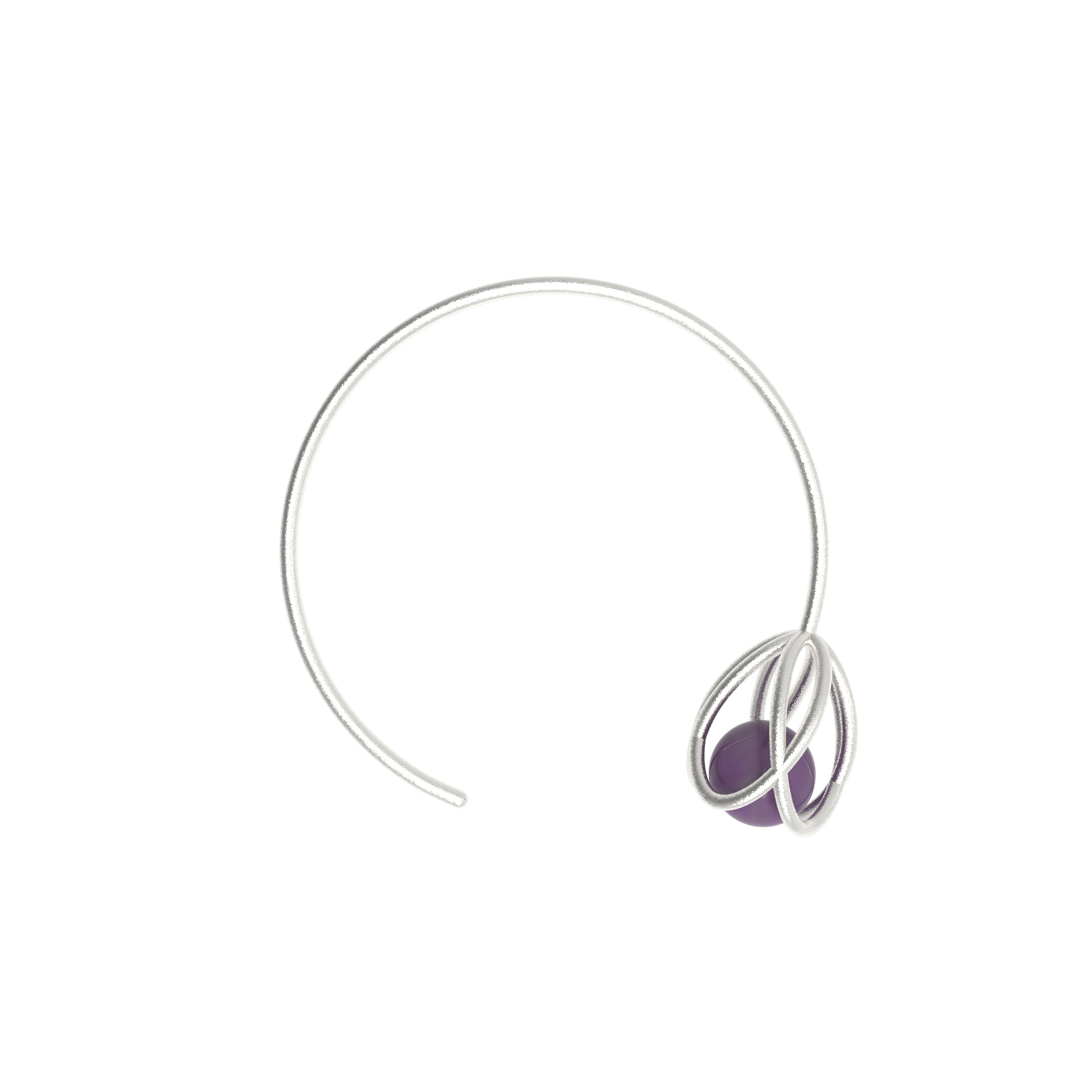 Flora Open Hoops - Amethyst
