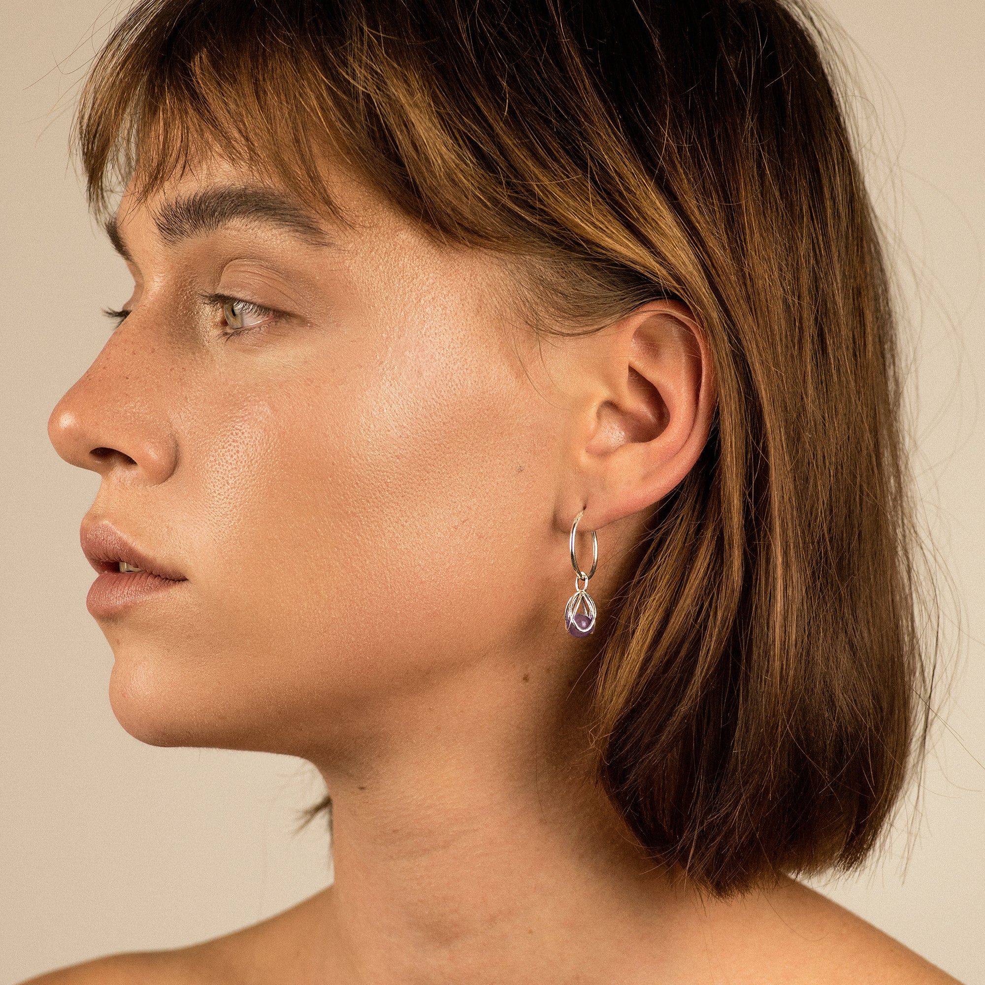 Flora Hoops - Amethyst