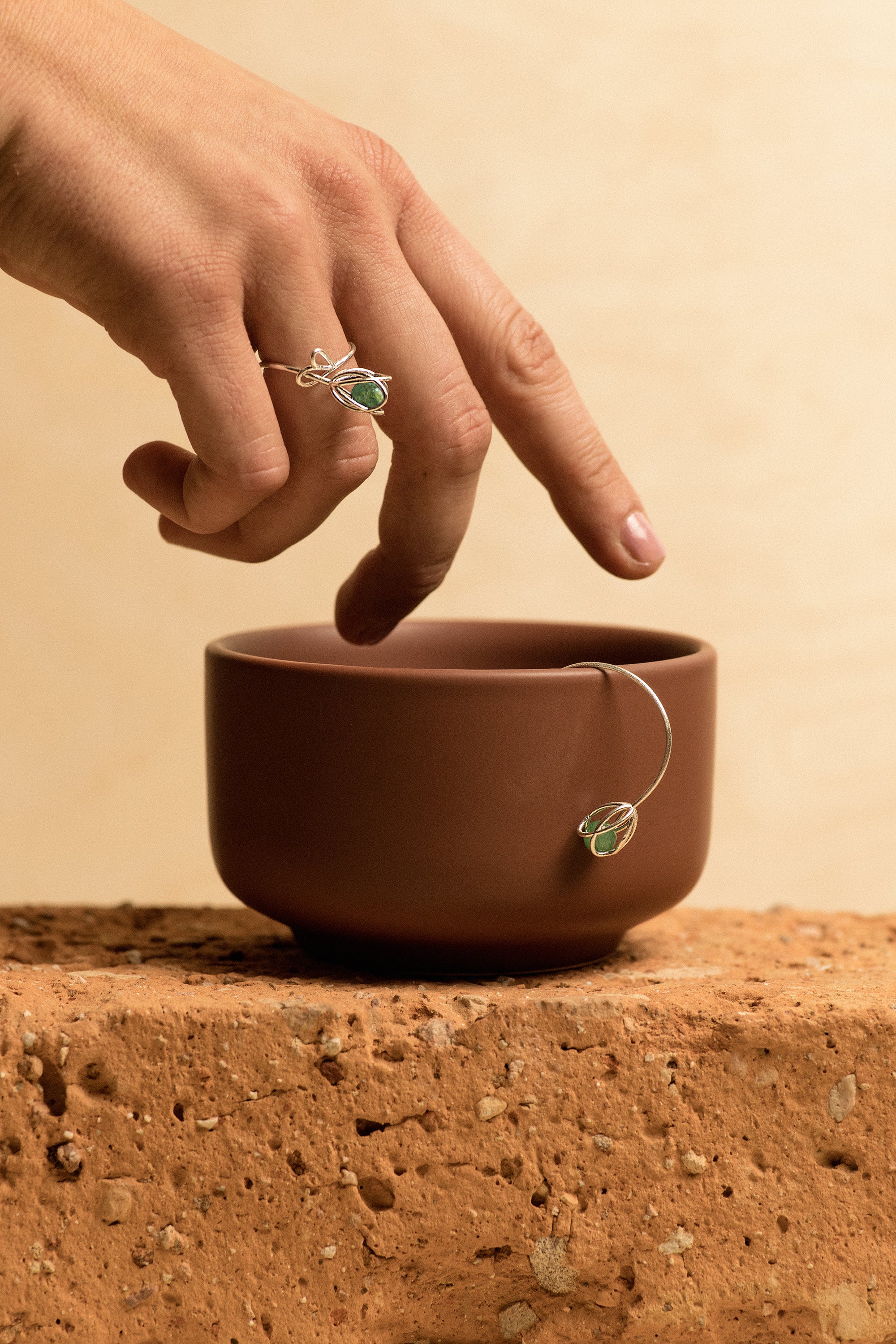 Flora Ring - Green Aventurine
