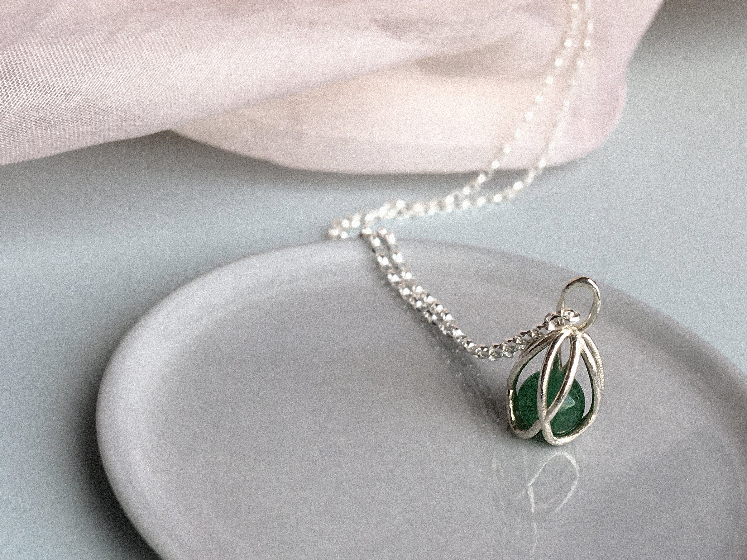 Flora Pendant - Green Aventurine