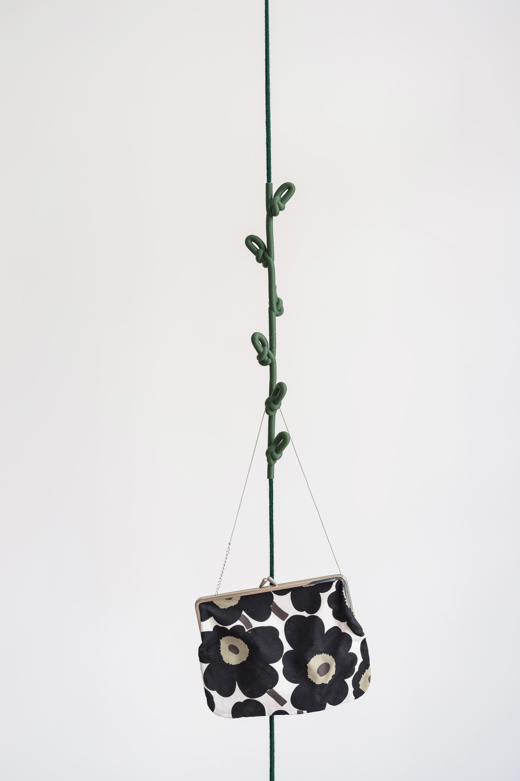 KNOTTED COAT RACK - FOREST GREEN