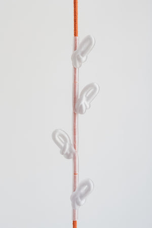 KNOTTED COAT RACK - TRANSPARENT ORANGE