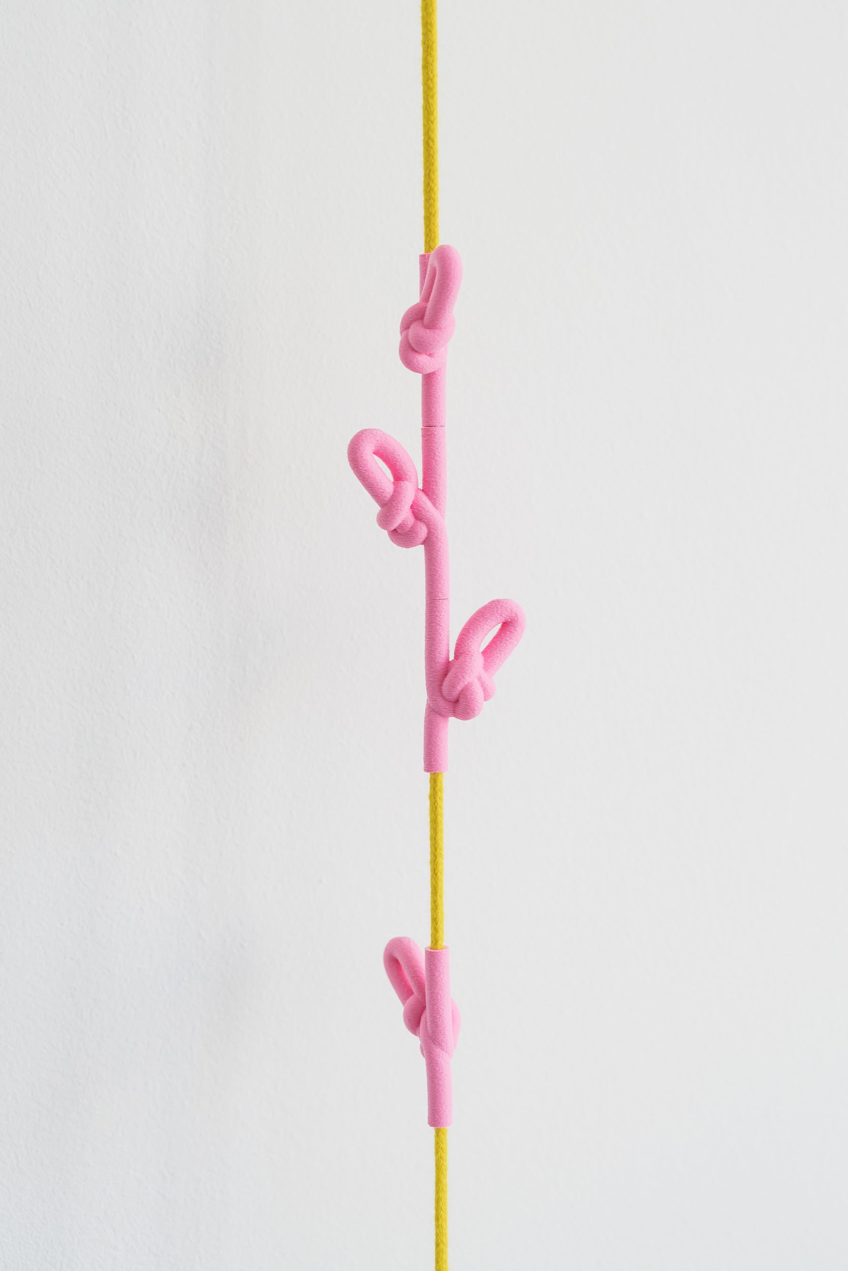 KNOTTED COAT RACK - YELLOW PINK