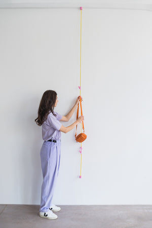 KNOTTED COAT RACK - YELLOW PINK