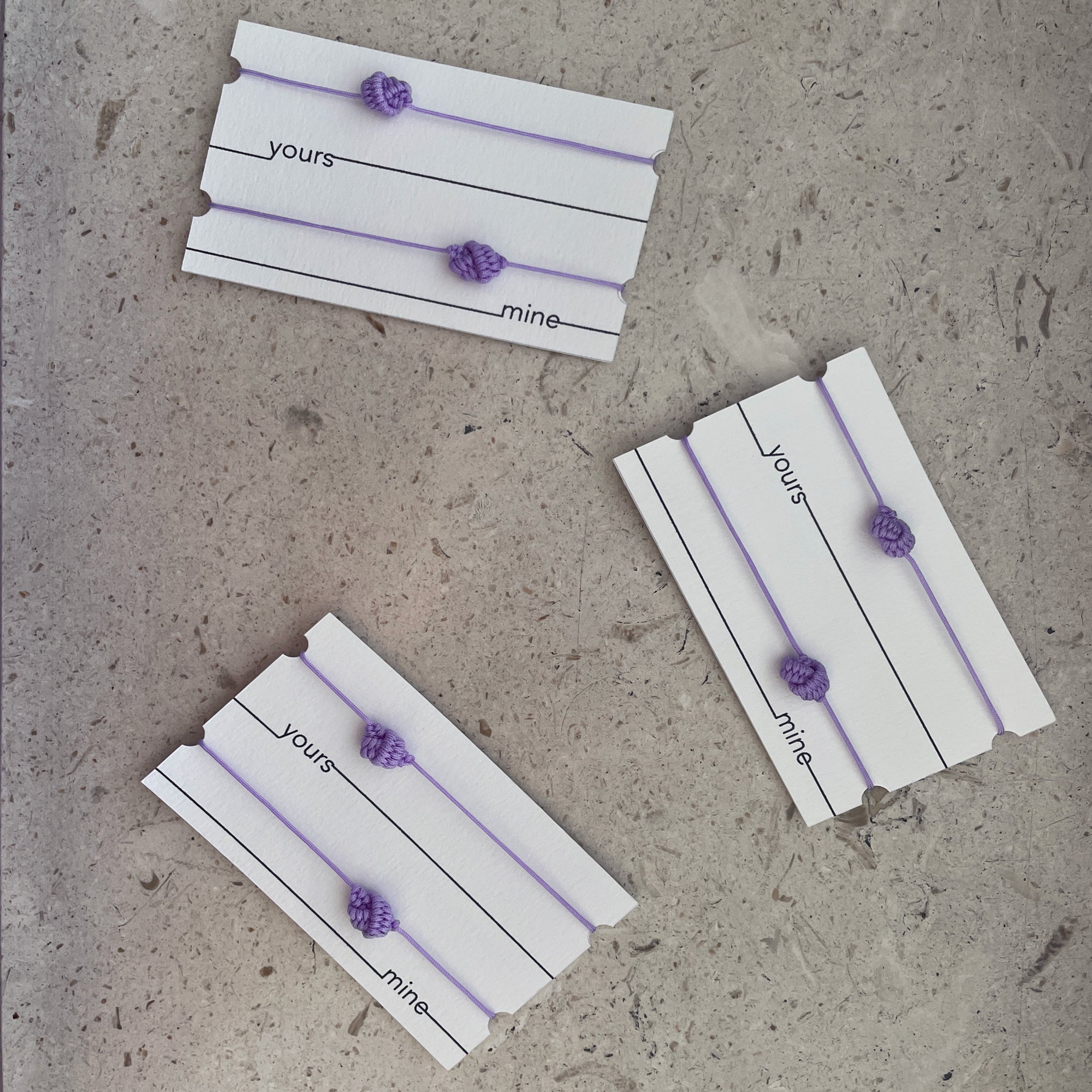 Knot Bracelets - Lilac