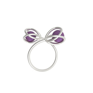 Flora Double Ring - Amethyst