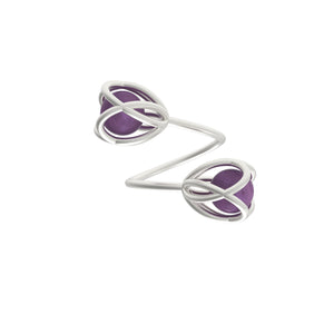 Flora Double Ring - Amethyst