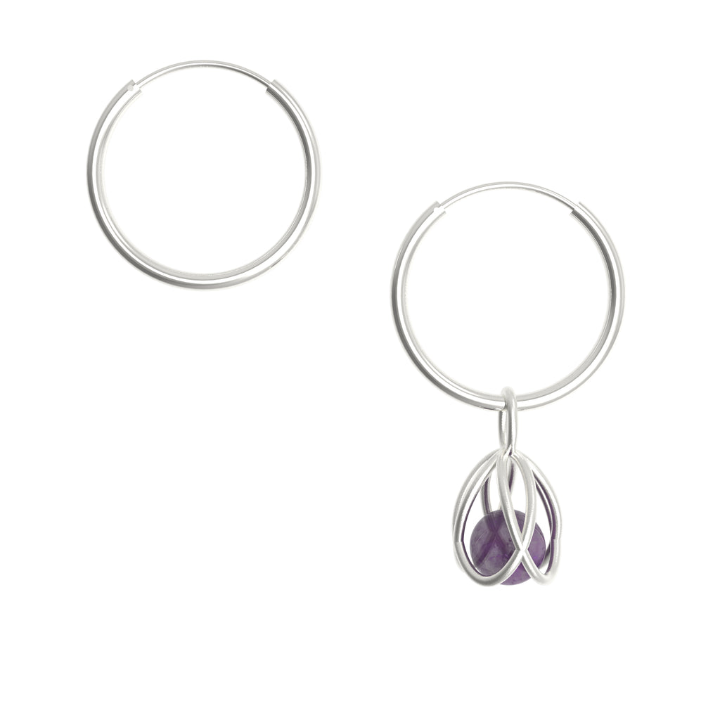 Flora Hoops - Amethyst