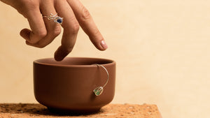 Flora Open Hoops - Green Aventurine