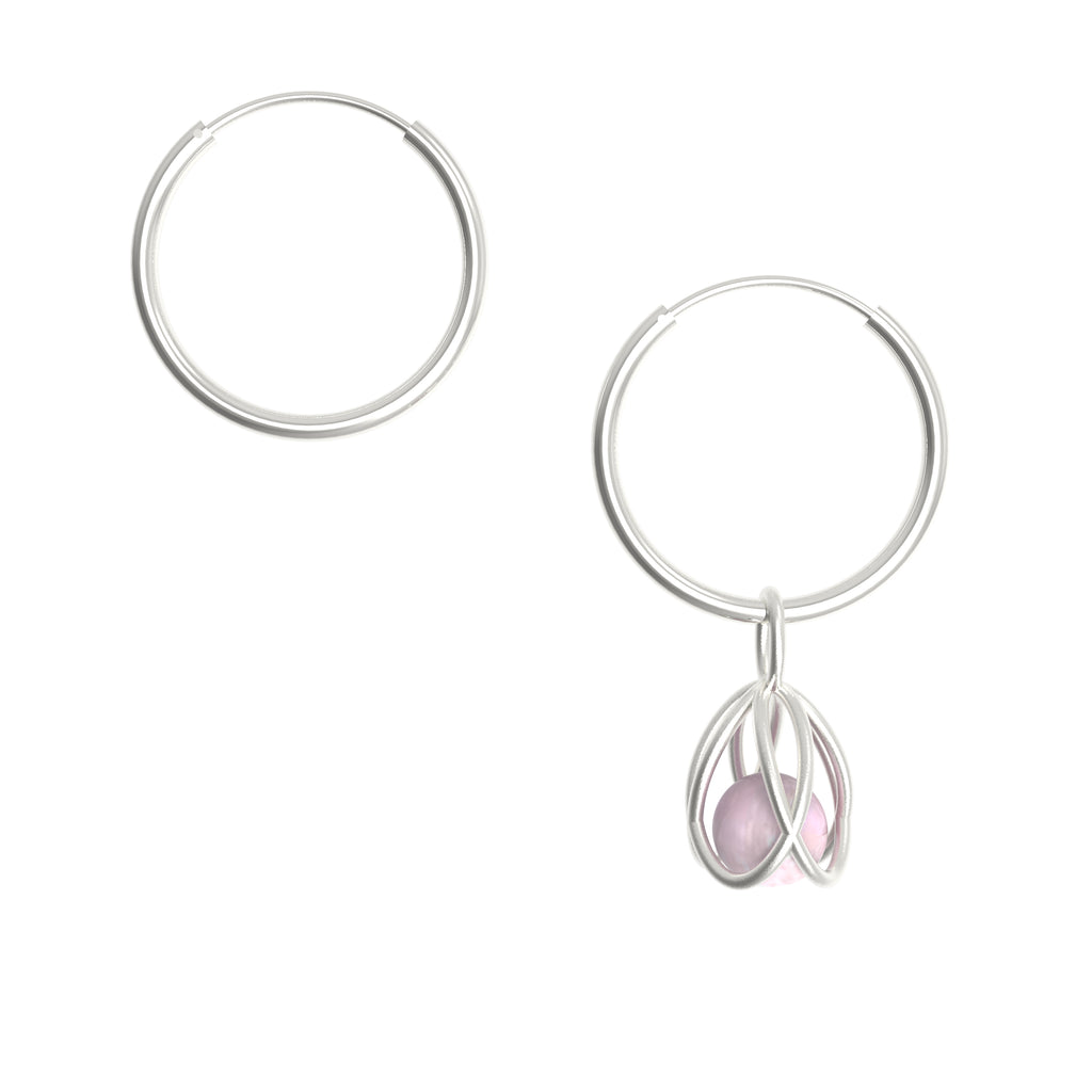 Flora Hoops - Rose Quartz