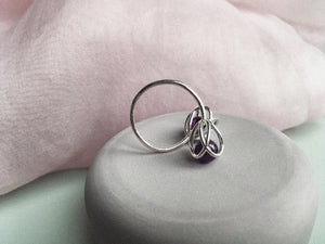Flora Double Ring - Amethyst