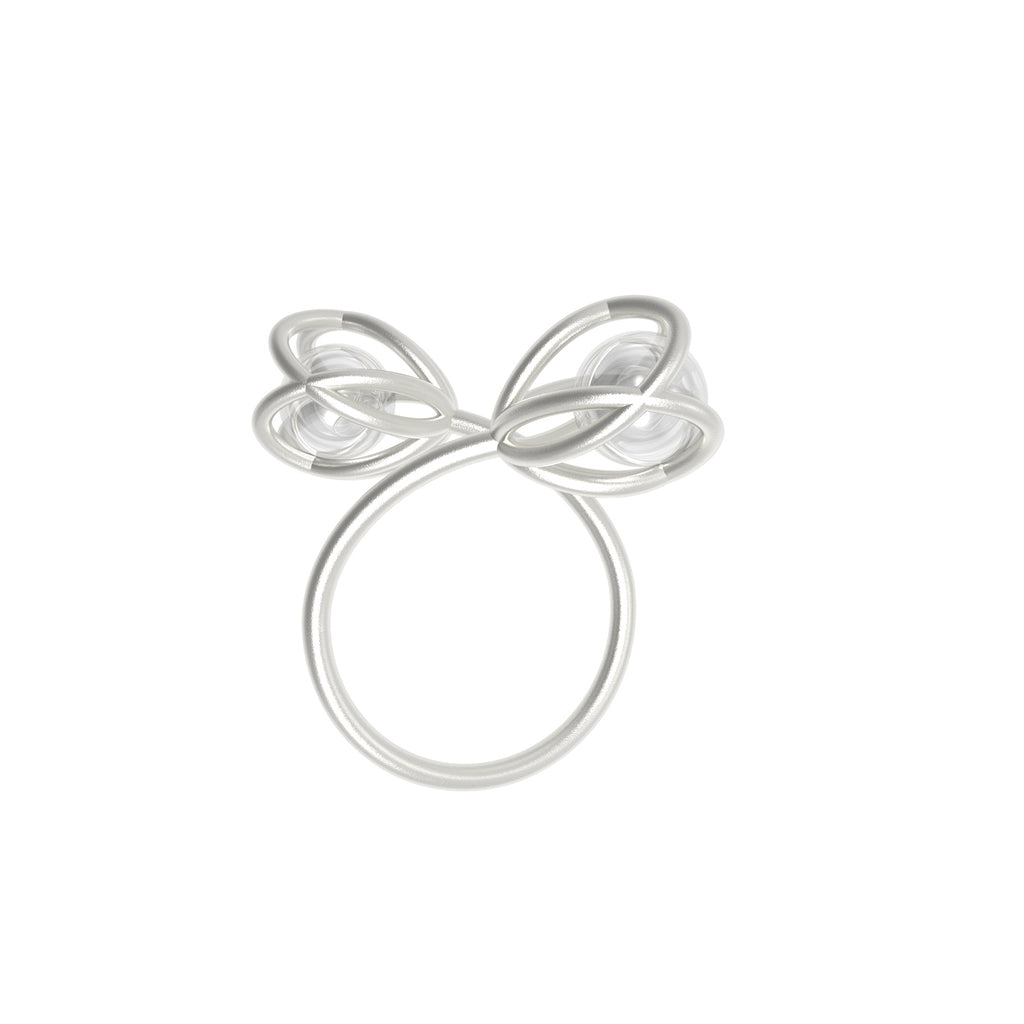 Flora Double Ring - Clear Quartz